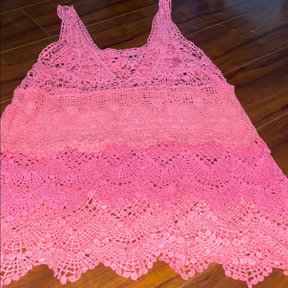 Rue 21 lace layered top medium - Picture 3 of 4